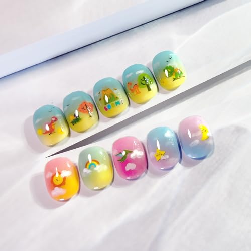 15 Sheets of Nail Stickers for Kids - 700 Cute Designs - Nail Decorations for Nail Art - Nail Art Decals - Toddler Nail Stickers - Bunny Nail Stickers - Nail Sticker Kids - Glow in The Dark