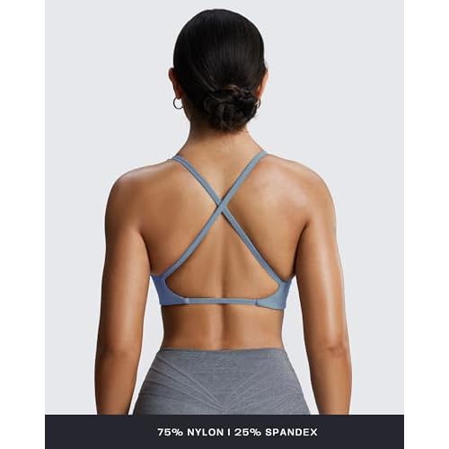 Aoxjox Women's Workout Sports Bras Fitness Metamorph Sienna Twist Bra Yoga Crop Tank