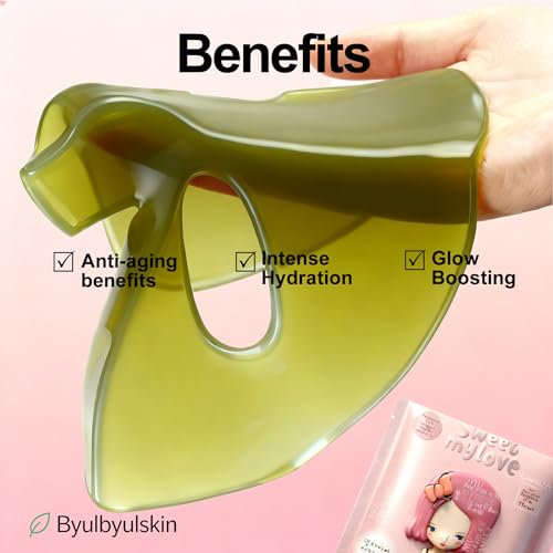 Madecassoside Hydrogel Mask 5 Sheets, Collagen & Peptide &Marine Ex&Panthenol for Skin Repair & Elasticity, Long-lasting Hydration, Better Nutrient Absorption , Korean Face Mask (Anti-aging)