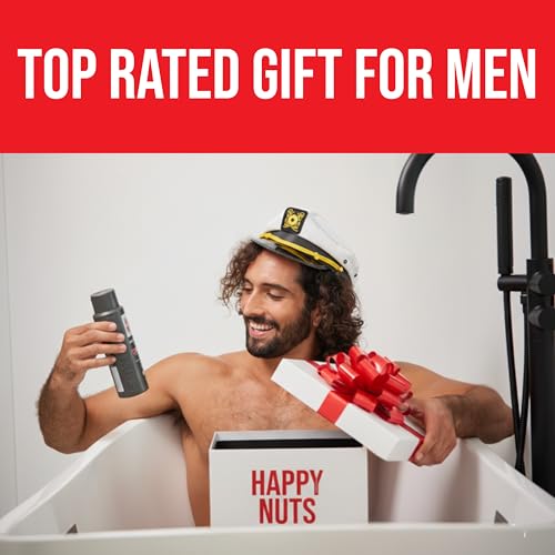 HAPPY NUTS The Ballber¢â Electric Body Hair Trimmer for Men - Mens Body Groomer Kit for Privates - IPX7 Waterproof Shaver for Hard to Reach Areas