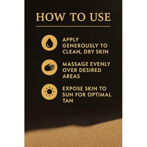 Coconut - Fast tan accelerator with Coconut, Carrot & Henna - Deep Browning Cream, Moisturizing Tanning lotion for Beach or Sun Bed