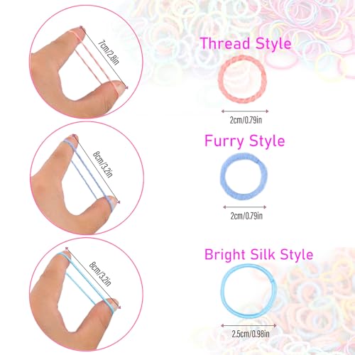 300Pcs Elastic Hair Bands for Kids & Women, No Damage