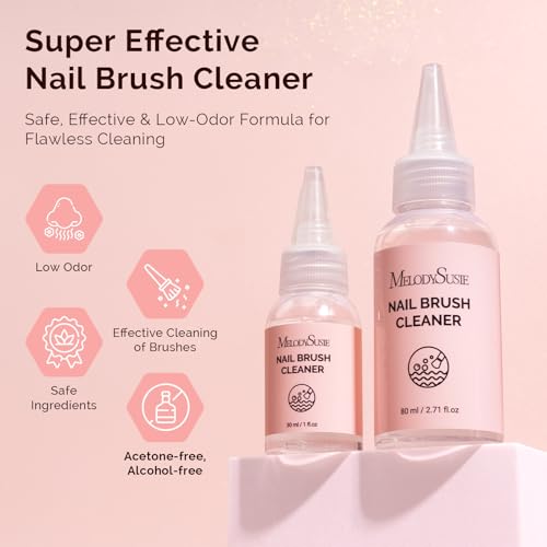 MelodySusie Nail Brush Cleaner – Gel & Acrylic 80ml