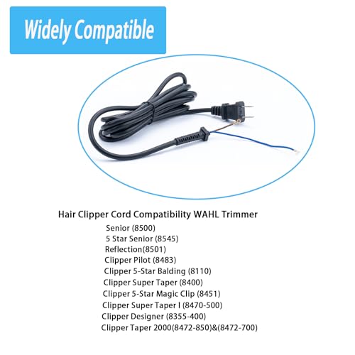 00647-500 Hair Clipper Cord for WAHL Clipper,Compatible with Star Sr,Senior,SuperTaper,Designer,Balding,Magic Clip
