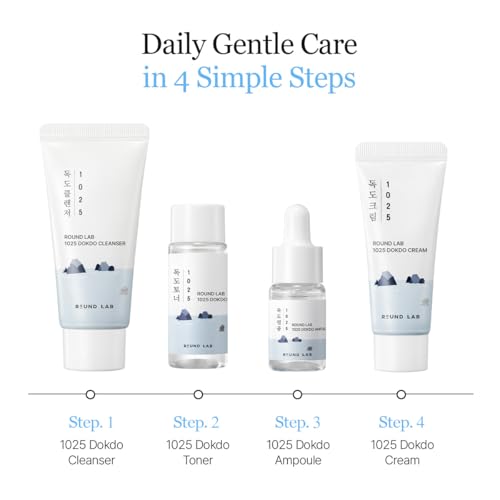 ROUND LAB Dokdo 1025 Hydrating 4-Step Skincare Mini Kit