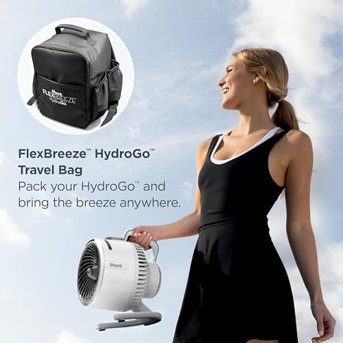 Shark FlexBreeze HydroGo Portable Fan with Misting - Corded & Cordless