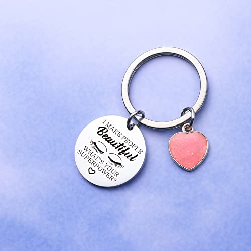 Lashes Keychain – Eyelash Artist Gift for Makeup Lovers