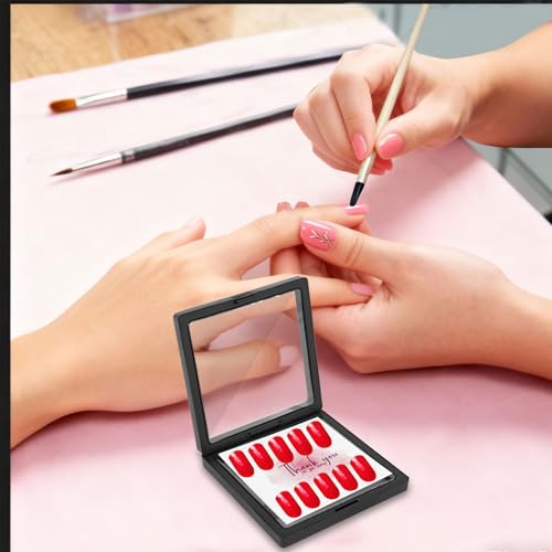 32 Pcs Press On Nail Packaging Box Set with Adhesive Tape