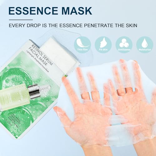 GUOYAOLIFU Face Mask Skincare Facial 6 Sheet Facial Spa Moisturizing Skincare Hydrate, Radiance Boost, Soothe, Revitalize, Nourish, Purify Skin For All Skin Types