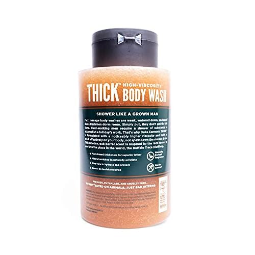 Duke Cannon THICK High Viscosity Body Wash - Bourbon Oak Barrel Scent, 17.5oz - 3X Thicker, Plant-Based, Mineral-Enriched Body Wash for Men with Woodsy Oak & Amber Notes