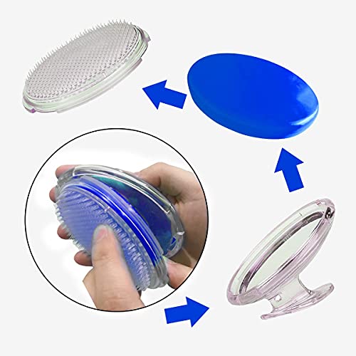 TailaiMei Exfoliating Brush for Ingrown Hair Treatment - To Treat and Prevent Bikini Bumps, Razor Bumps - Silky Smooth Skin Solution for Men and Women(Blue)