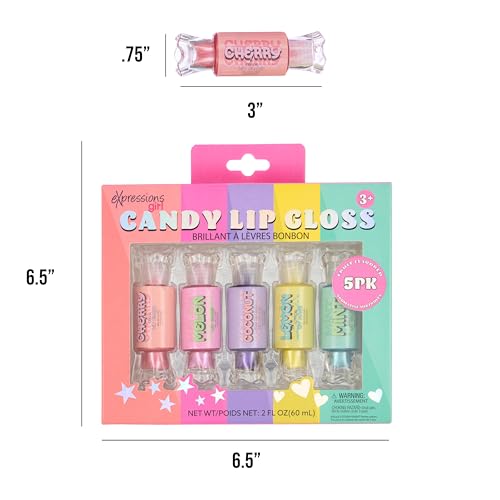 10pc Candy Lip Gloss Set - Fruity Flavored, 12mL Tubes