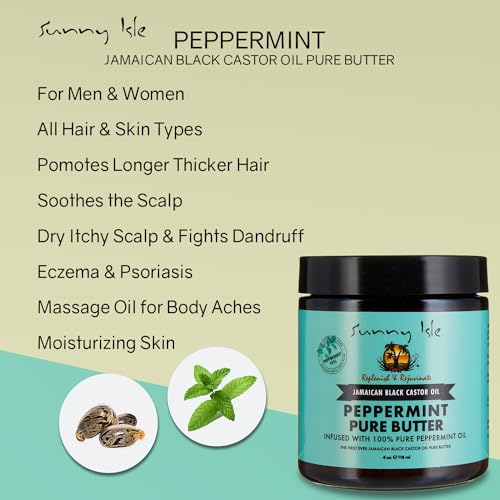 Sunny Isle Jamaican Black Castor Oil Butter with Peppermint 4oz