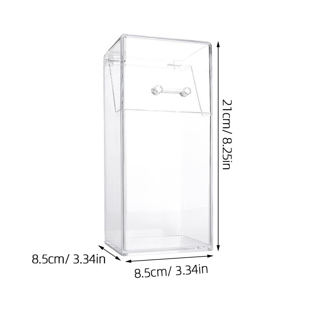 Zerodeko 2Pcs Acrylic Holder with Lid – Makeup Brush Clear DIY Cosmetic Organizer for Desktop, Storage Box for Makeup Brushes, Pens, Stationery, Nordic Style Desk Organizer