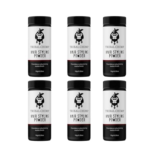Tribal Chimp Hair Styling Powder - Matte Finish Volume & Texture, 6-Pack