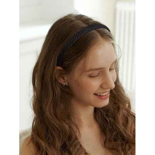 Headbands for Women Thin Knitted Hairbands Fashion Non Slip Headband for Women's Hair Cute Solid Colors Hair Accessories 4 PCS
