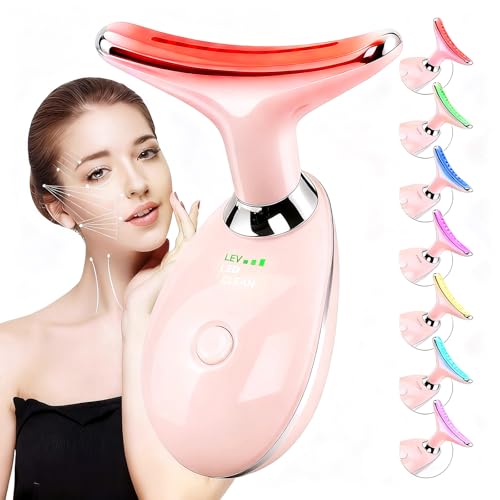 Face and Neck Massager with 7 LED Light Therapy Modes