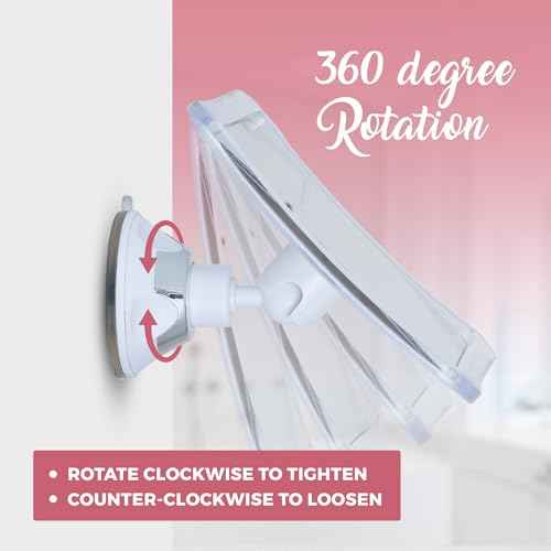 MIRRORVANA 10X Magnifying Makeup Mirror with Suction Cup - Suitable for Cosmetic, Vanity, Bathroom, and Travel Use - Designed for Precise Makeup Application and Skin Care - 6.3" x 6.3" (Square)