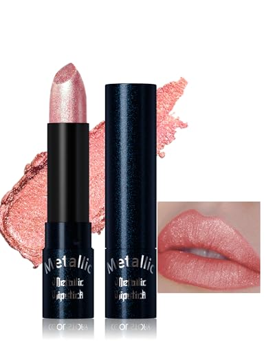 Metallic Shimmer Lipstick - Long Lasting, High Pigmented, Waterproof