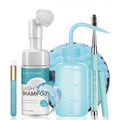 ISLA & FONTANE Lash Shampoo Kit ? 100ml Eyeash Cleanser + 150ml Wash Bottle + Makeup Remover Pad + Lash Cleansing Brush + Mascara Wand | Lash Bath for Extensions & Natural Lashes (Unscented 100ml)