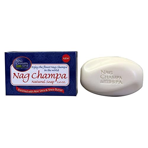 Nag Champa Natural Soap - 6 Bars - 2.6 oz (75 g) Each - Pure vegetable soap for All Skin Types