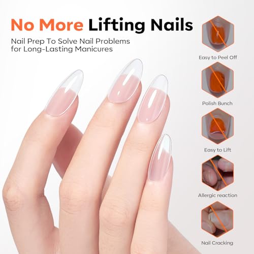 Modelones Gel Nail Glue Kit - 10-in-1 Nail Prep & Primer Set
