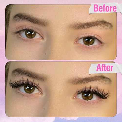 Natural Lash Clusters Spiky Eyelash Extensions Wispy Individual Lashes Manga Eyelash Individuals 120 Pcs CC-Curly Cluster Eyelash Extensions 10-16MM Mixed DIY Lash Extensions by Mavphnee