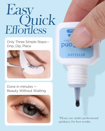 BEYELIAN Strong Hold Eyelash Cluster Glue - 7-11 Days Waterproof, Hypoallergenic