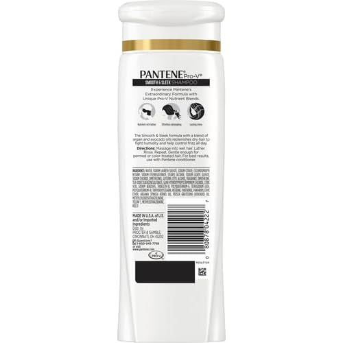 Pantene Pro-V Shampoo, Smooth & Sleek with Argan Oil, 12.6 Ounce