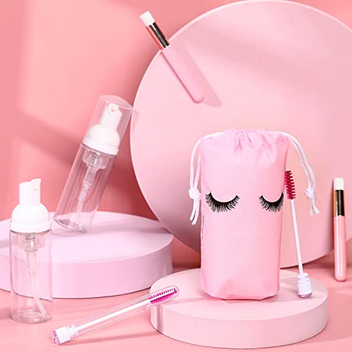 Eyelash Extension Aftercare Set with Brushes, Mascara Tubes & Travel Bag