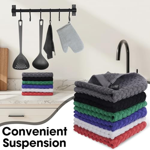 100% Cotton Washcloths 12x12 Inch, 6 Pack