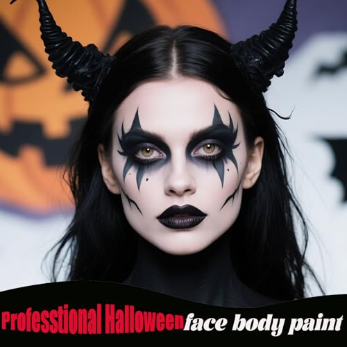 Black Face Paint Cream - Water Based Halloween Makeup