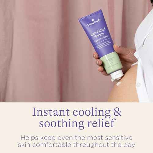 Lansinoh Anti-Itch Serum for Pregnant Moms, Itchy Skin Care, Cream for Pregnancy, Prenatal & Postnatal Skin Care, Safe for First Trimester, Pregnancy Essentials, 4.4 Ounces