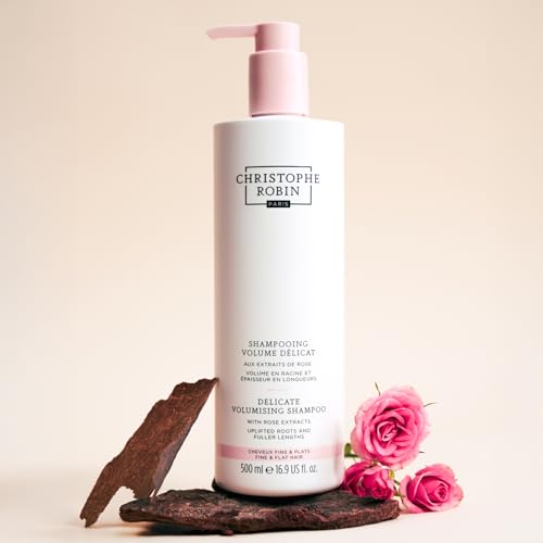 Christophe Robin Delicate Volumizing Shampoo With Rose Extracts for Thin, Fine, and Flat Hair Jumbo Size 16.9 fl. oz