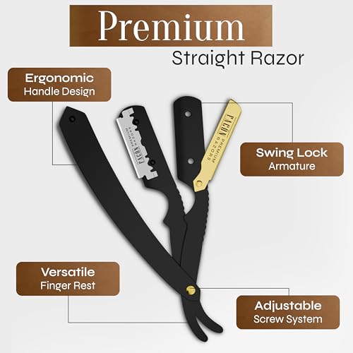 Facón Straight Razor Kit for Men with 100 Blades