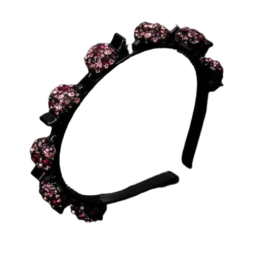JEBELE 3-in-1 Braided Headband for Women - Hair Clip for Updos & Flyaways, Buns & Twist Hairstyles, Stylish Hair Accessory, Dark Purple, One Size