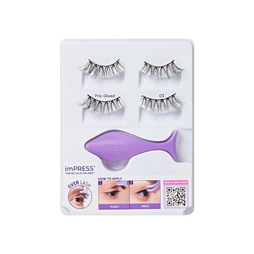 imPRESS Classic Wispy Pre-Glued Strip Lashes, 2 Pairs