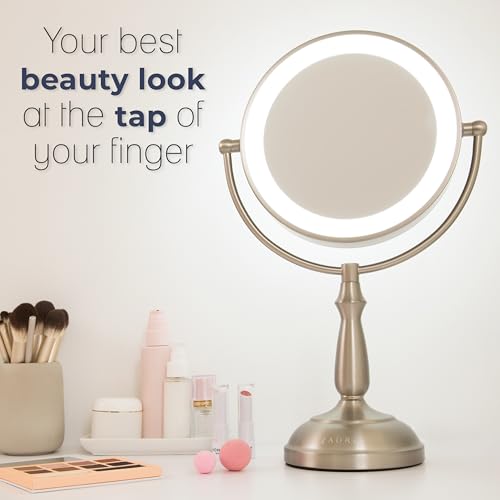 Zadro LED Makeup Mirror with Dimmable Touch Light & 5X Magnification