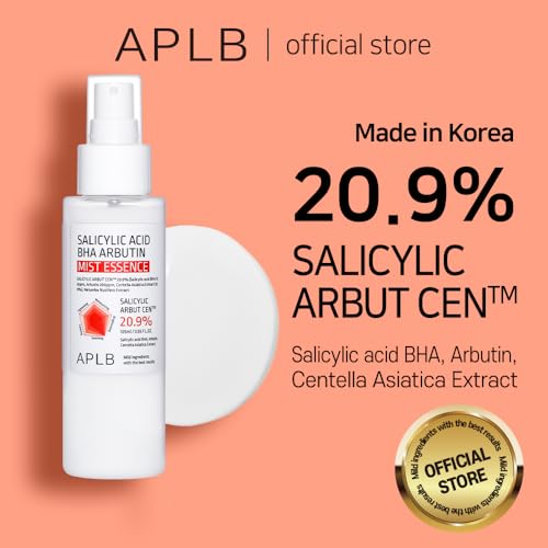 APLB Salicylic Acid BHA Arbutin Mist Essence | SALICYLIC ARBUT CEN¢â 20.9% 3.55 FL.OZ/Korean Skincare, Replenishing Moisture, Revitalize for Gentle and Improve Skin Texture Through Salicyclic