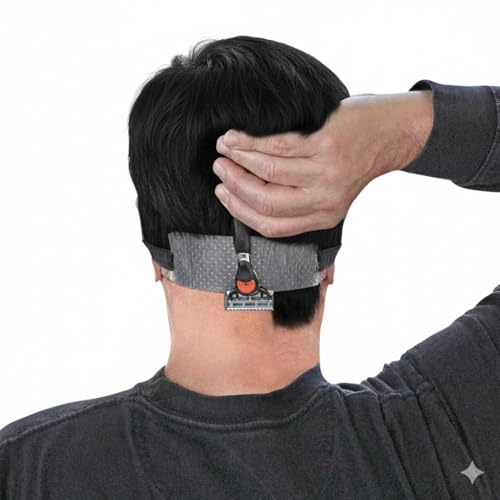 Quality Time Neck Hair Guide - A Neckline Template for Shaving and Keeping a Clean and Straight Neck Hairline: A Stencil for Neckline Haircuts, Do-it-yourself, Made in USA