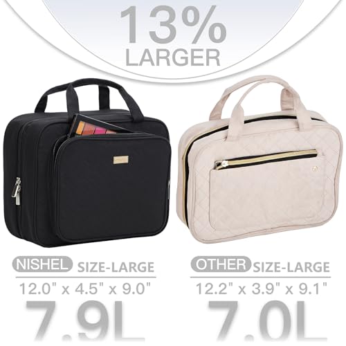 NISHEL Travel Toiletry Bag Hanging Organizer for Women