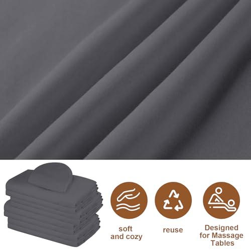 4-Piece Microfiber Massage Table Sheet Set with Face Rest Cover