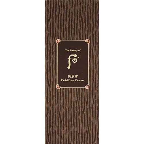 The History of Whoo Gongjinhyang Facial Foam Cleanser | Rich & Gentle Foaming Cleanser for Facial Grime & Makeup Removal | Fine & Abundant Foam Bubbles for Mild Cleansing Effect, 180ml
