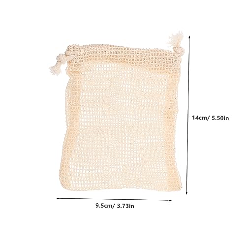 8pc Cotton Mesh Soap Storage Bags with Drawstring