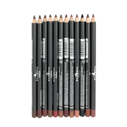 12 Colors Lip & Eyeliner Pencil Set, Long-Lasting