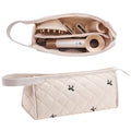 Quilted Hair Dryer Travel Case with Handle – Protective Storage Bag