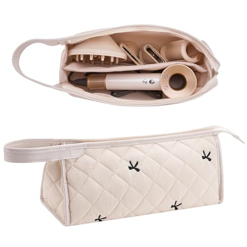 Quilted Hair Dryer Travel Case with Handle – Protective Storage Bag