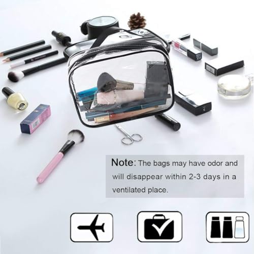 TSA Approved Clear Makeup Bags Set 6 Pcs Cosmetic Travel Organizer