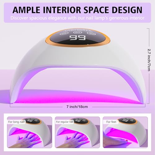 LadyMisty 72W UV LED Nail Lamp with 18 Beads & LCD Display