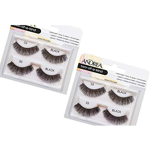 Andrea Two of a Kind False Lashes #33 Black, 2 Pack